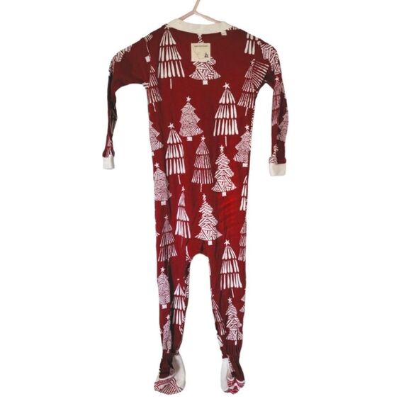 NWOT Christmas Burt's Bees Allover Xmas Tree Print Long-sleeve Pajamas - Picture 6 of 6